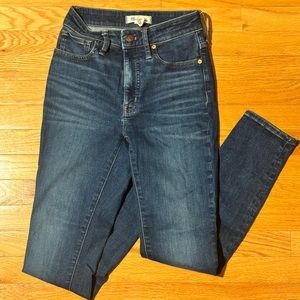 Madewell size 24 curvy high rise skinny blue jeans